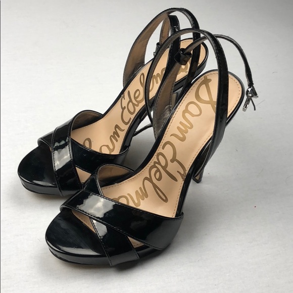 Sam Edelman black peep toe heels - Picture 4 of 7